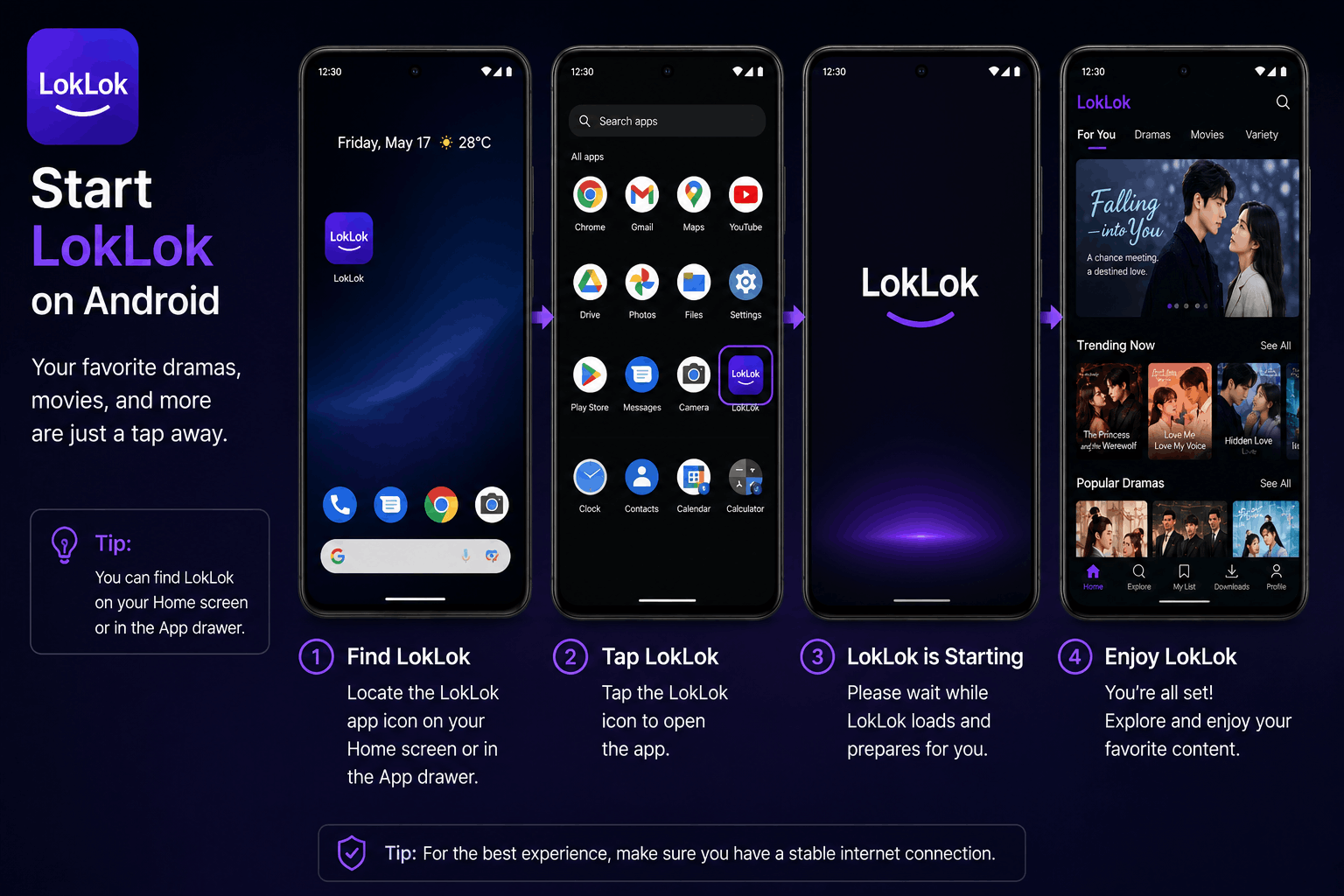 Launch LokLok app